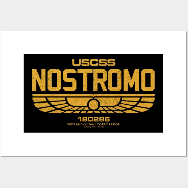 USCSS Nostromo - vintage logo Wall Art by BodinStreet